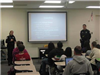 Traffic Unit teaches a Palatine High School class about roadway safety.