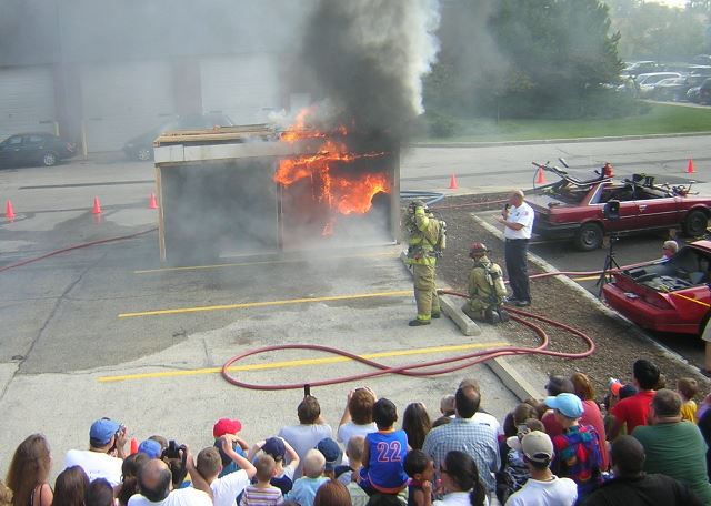 Our popular live burn demonstrations show firefighting techniques, and demonstrate the effectiveness