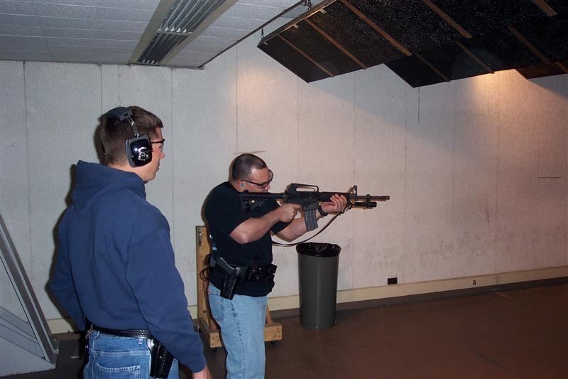 Officers Firing Assault Rifles